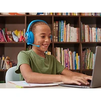 Casque d'écoute Bluetooth à suppression du bruit Cosmos+ (Plus) de BuddyPhones pour enfants - Bleu