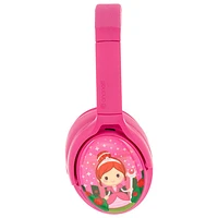 BuddyPhones Cosmos+ (Plus) Over-Ear Noise Cancelling Bluetooth Kids Headphones - Pink
