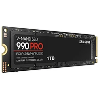 Samsung 990 Pro 1TB NVMe PCI-e Internal Solid State Drive (MZ-V9P1T0B/AM) - English
