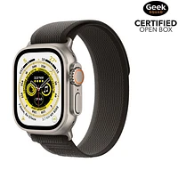 Open Box - Apple Watch Ultra (GPS + Cellular) 49mm Titanium Case Black/Grey Trail Loop - Med/Large