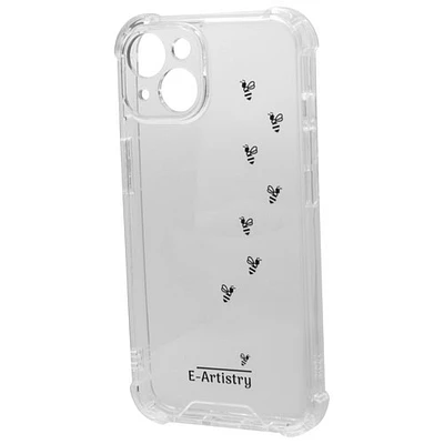 Étui rigide ajusté Signature Bee Spiral d'E-Artistry pour iPhone 14 - Transparent