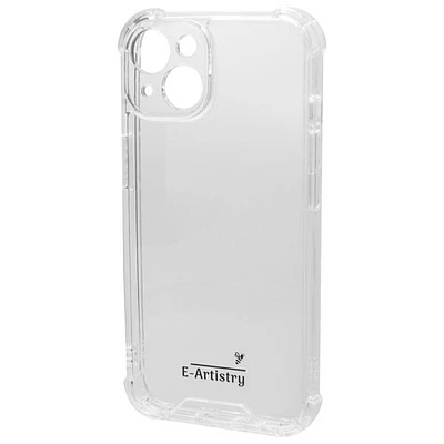 Étui rigide ajusté Signature Label d'E-Artistry & Co pour iPhone 14 - Transparent