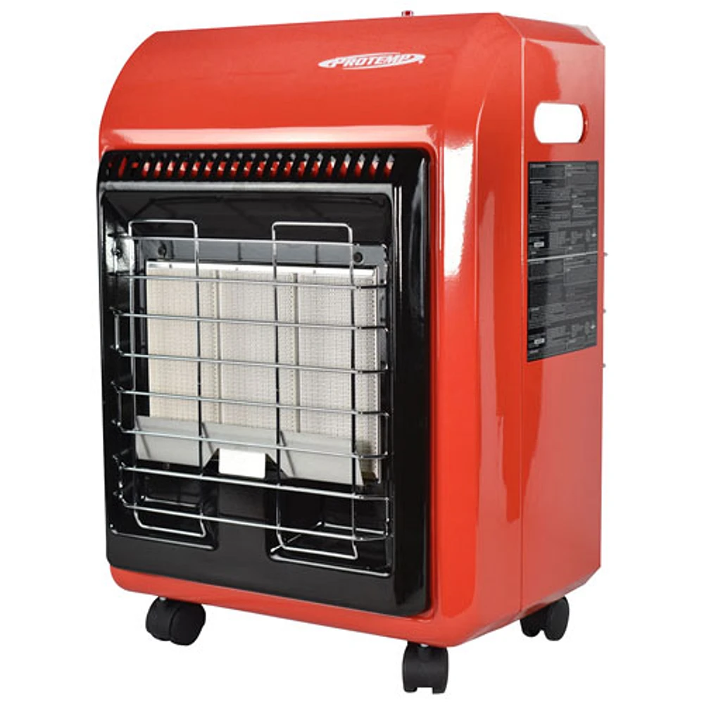 Radiateur au propane portatif ProTemp - 18 000 BTU - Rouge