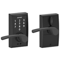 Schlage Electronic Touch Lever Door Handle Lock - Matte Black- Only at Best Buy