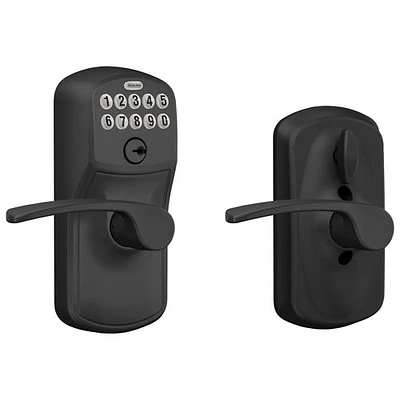 Serrure de porte à levier à clavier électronique de Schlage - Noir mat - Exclusivité Best Buy