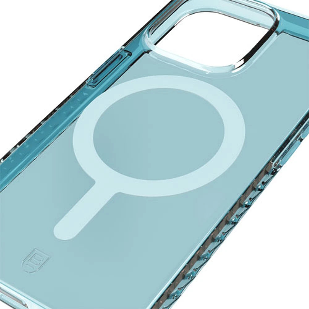 Étui souple ajusté Carve de BodyGuardz avec MagSafe pour iPhone 14 Pro - Bleu ciel