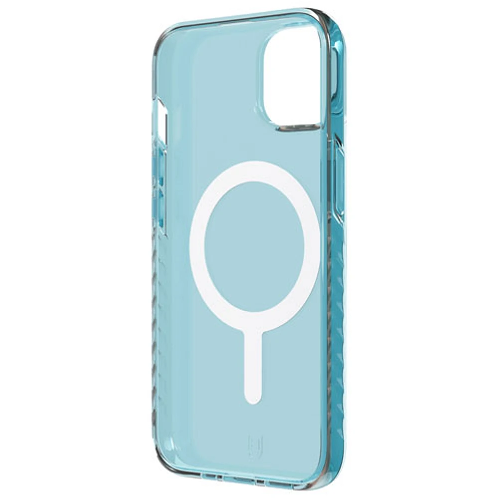 Étui souple ajusté Carve de BodyGuardz avec MagSafe pour iPhone 14 - Bleu ciel