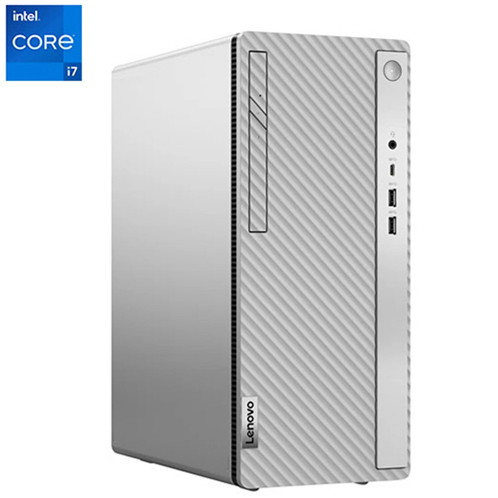 Ordinateur IdeaCentre 5i de Lenovo - Gris nuage (Core i7-12700 d'Intel/SSD 1 To/RAM 16 Go/Win 11)