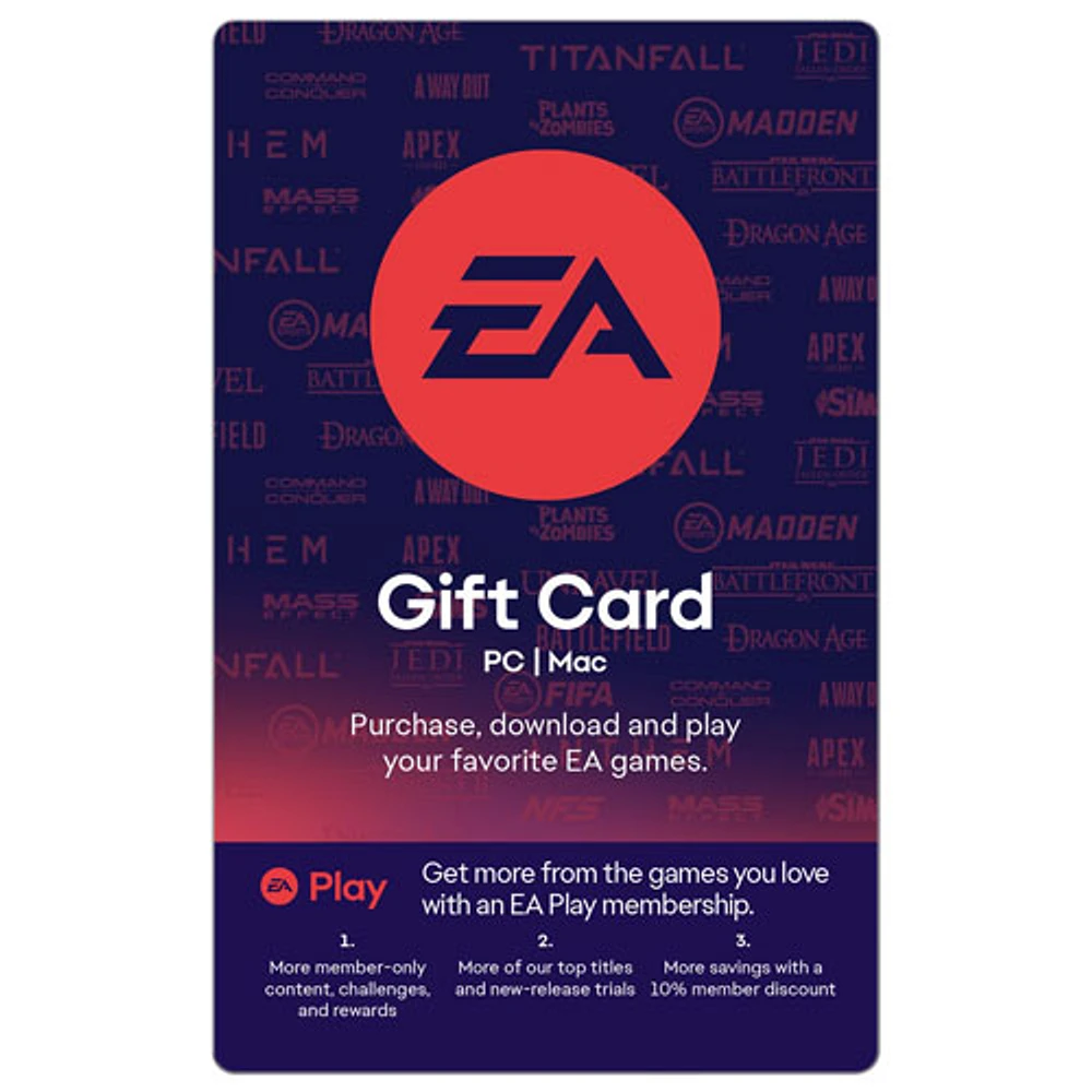 EA Play Gift Card - $40 - Digital Download