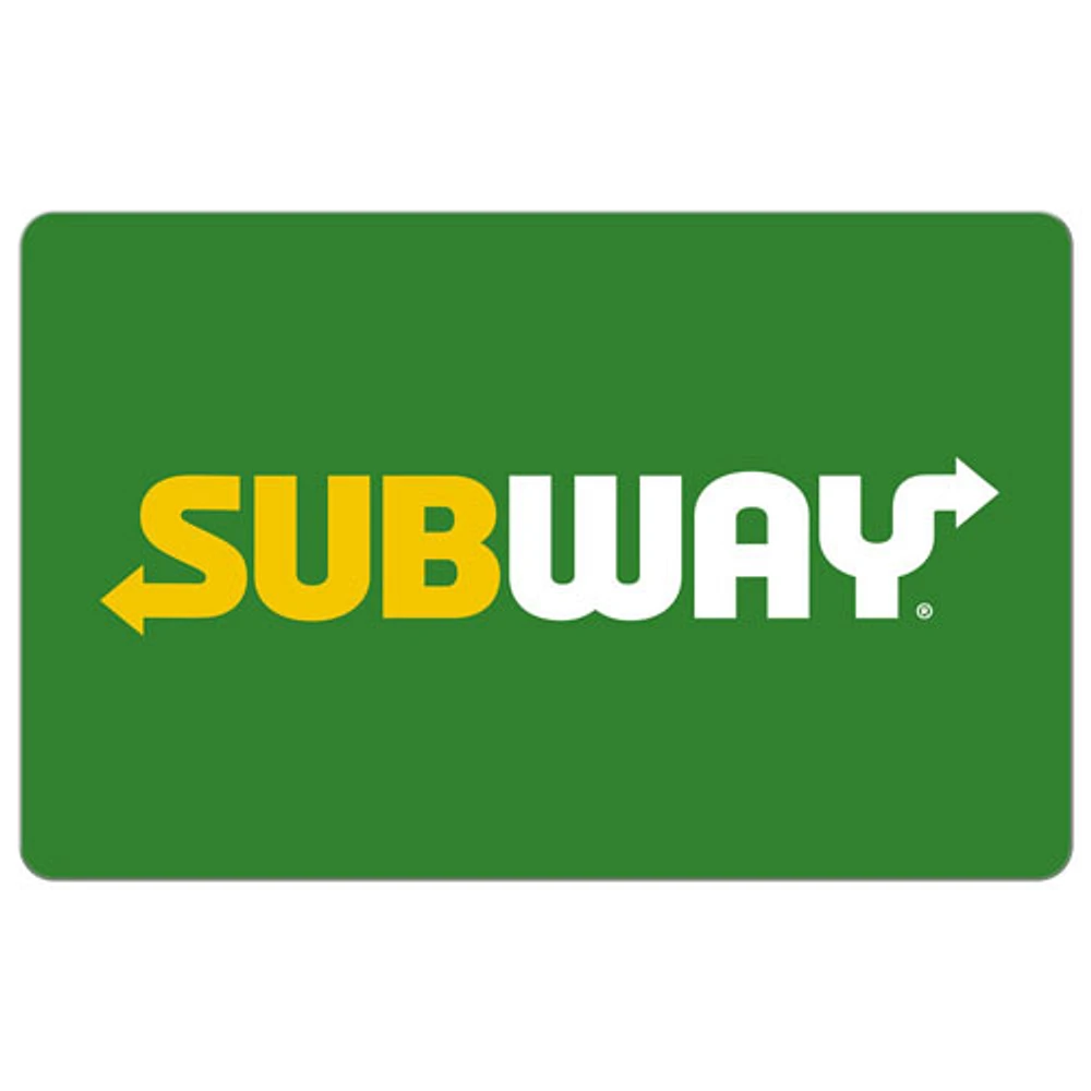 Subway Gift Card - $50 - Digital Download