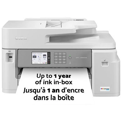 Imprimante à jet d'encre tout-en-un sans fil MFCJ5855DW de Brother avec INKvestment Tank