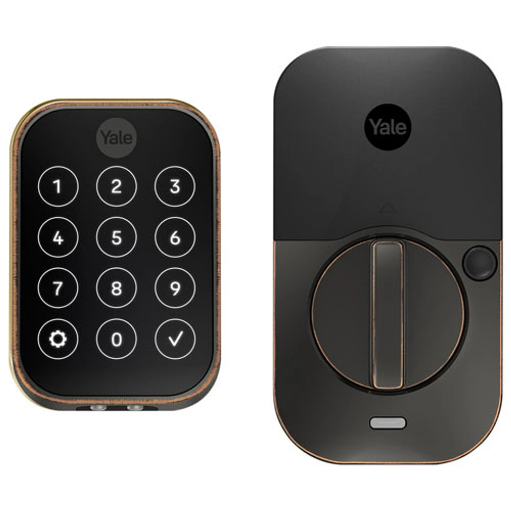 Serrure intelligente Bluetooth à écran tactile Assure Lock 2 de Yale - Bronze huilé
