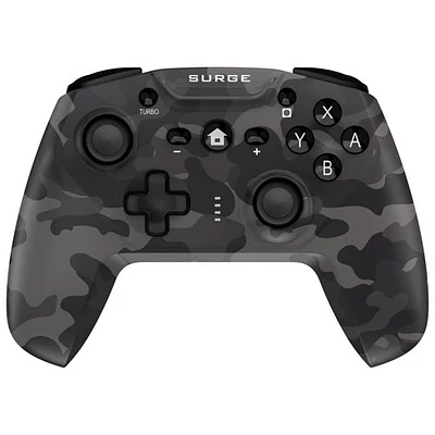 Manette de jeu sans fil SwitchPad Pro de Surge pour Switch, Switch 2 et Switch (modèle OLED) - Camouflage gris