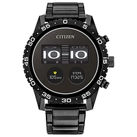 Citizen CZ Smart PQ2 Sport 45mm Smartwatch with Heart Rate Monitor - Black Bracelet