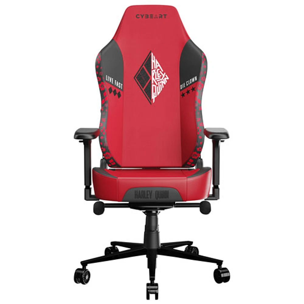 Cybeart Fauteuil de jeu ergonomique en similicuir Harley Quinn Edition - Rouge/Noir