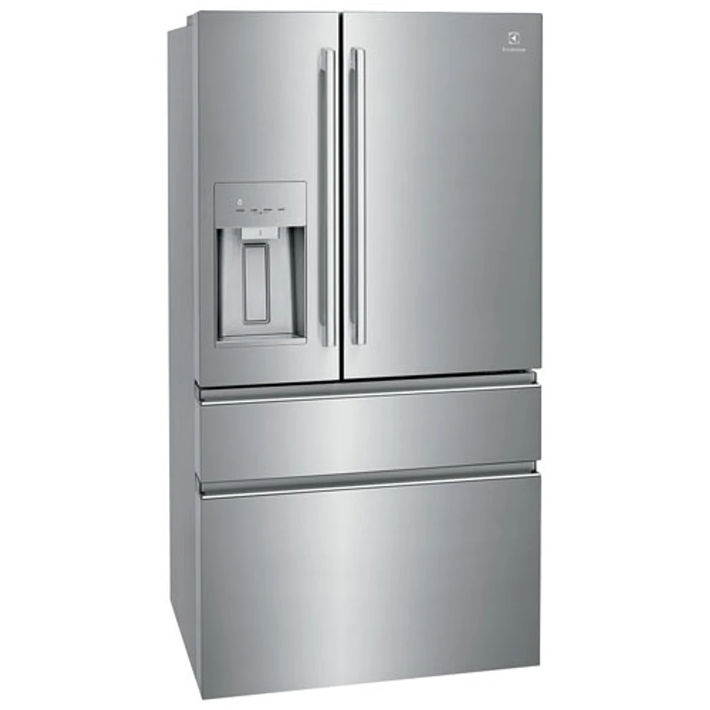 Réfrigérateur à deux portes 21,4 pi³ 36 po avec distributeur d'eau et de glaçons d'Electrolux (ERMC2295AS) - Inox