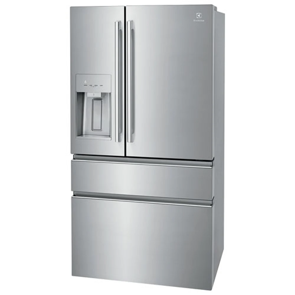 Réfrigérateur à deux portes 21,4 pi³ 36 po avec distributeur d'eau et de glaçons d'Electrolux (ERMC2295AS) - Inox