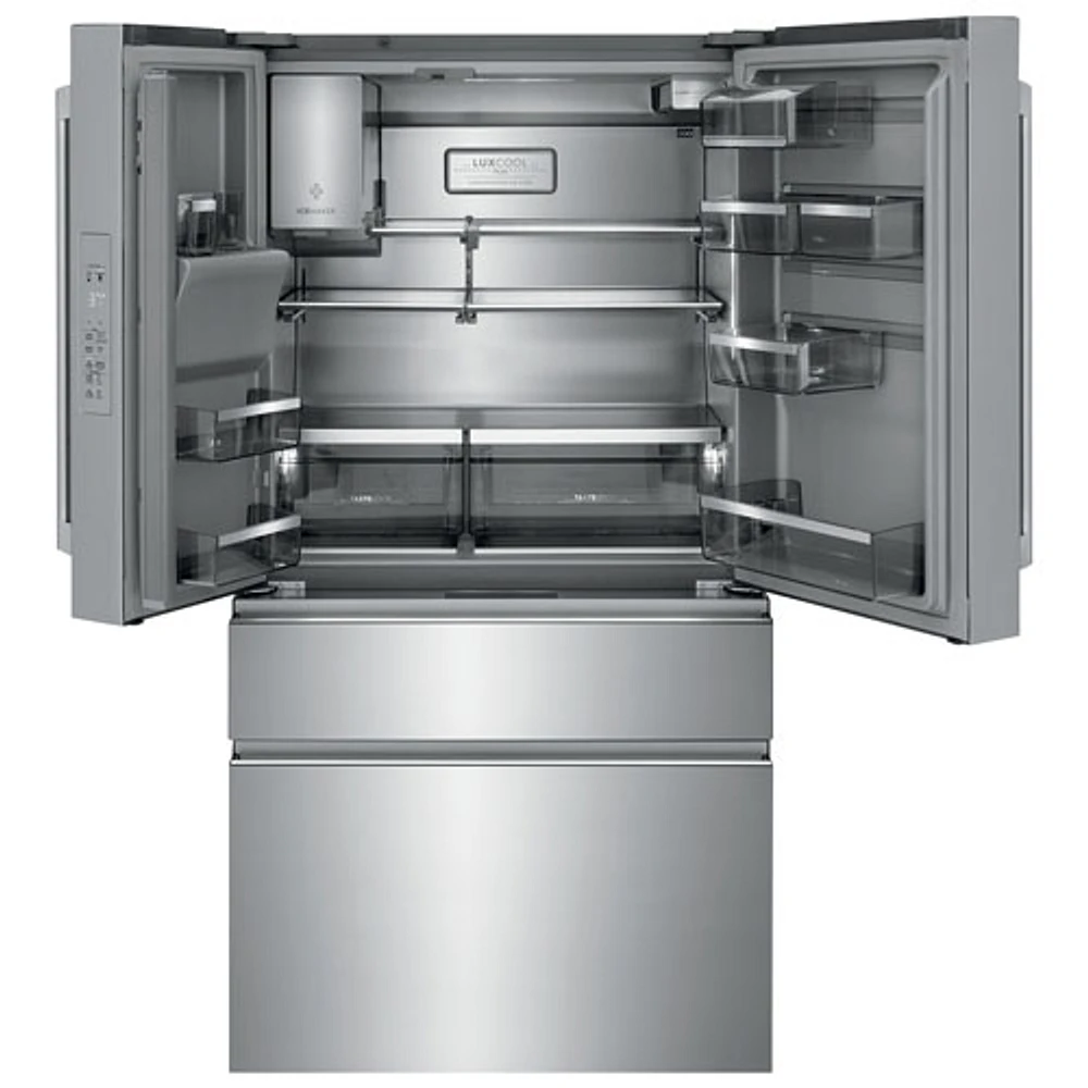 Réfrigérateur à deux portes 21,4 pi³ 36 po avec distributeur d'eau et de glaçons d'Electrolux (ERMC2295AS) - Inox
