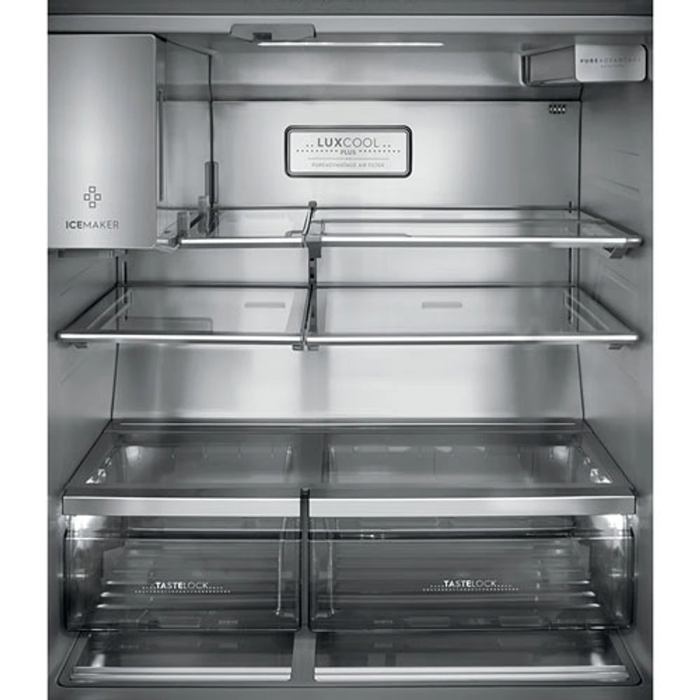Réfrigérateur à deux portes 21,4 pi³ 36 po avec distributeur d'eau et de glaçons d'Electrolux (ERMC2295AS) - Inox