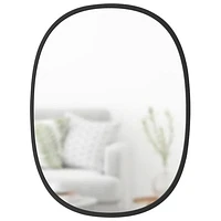 Hub 18" x 24" Oval Wall Mirror - Black