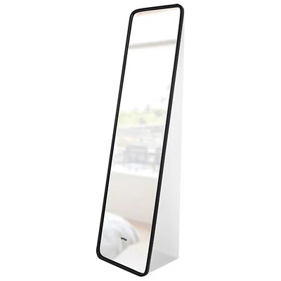 Miroir incliné de 62 x 14,5 po Hub - Noir