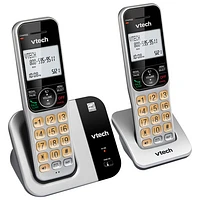 VTech DECT 6.0 2-Handset Cordless Phone with Caller ID (CS5319-2) - Silver/Black - Only at Best Buy
