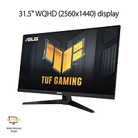 Moniteur de jeu DEL FreeSync VA WQHD 1440p 170 Hz 1 ms 31,5 po TUF d'ASUS (VG32AQA1A)