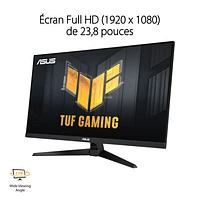 Moniteur de jeu DEL FreeSync VA WQHD 1440p 170 Hz 1 ms 31,5 po TUF d'ASUS (VG32AQA1A)