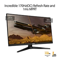 Moniteur de jeu DEL FreeSync VA WQHD 1440p 170 Hz 1 ms 31,5 po TUF d'ASUS (VG32AQA1A)