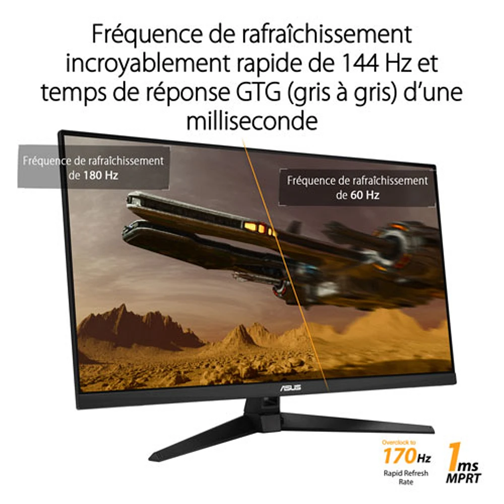 Moniteur de jeu DEL FreeSync VA WQHD 1440p 170 Hz 1 ms 31,5 po TUF d'ASUS (VG32AQA1A)