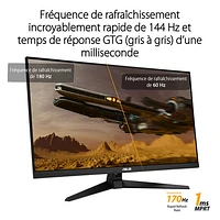 Moniteur de jeu DEL FreeSync VA WQHD 1440p 170 Hz 1 ms 31,5 po TUF d'ASUS (VG32AQA1A)