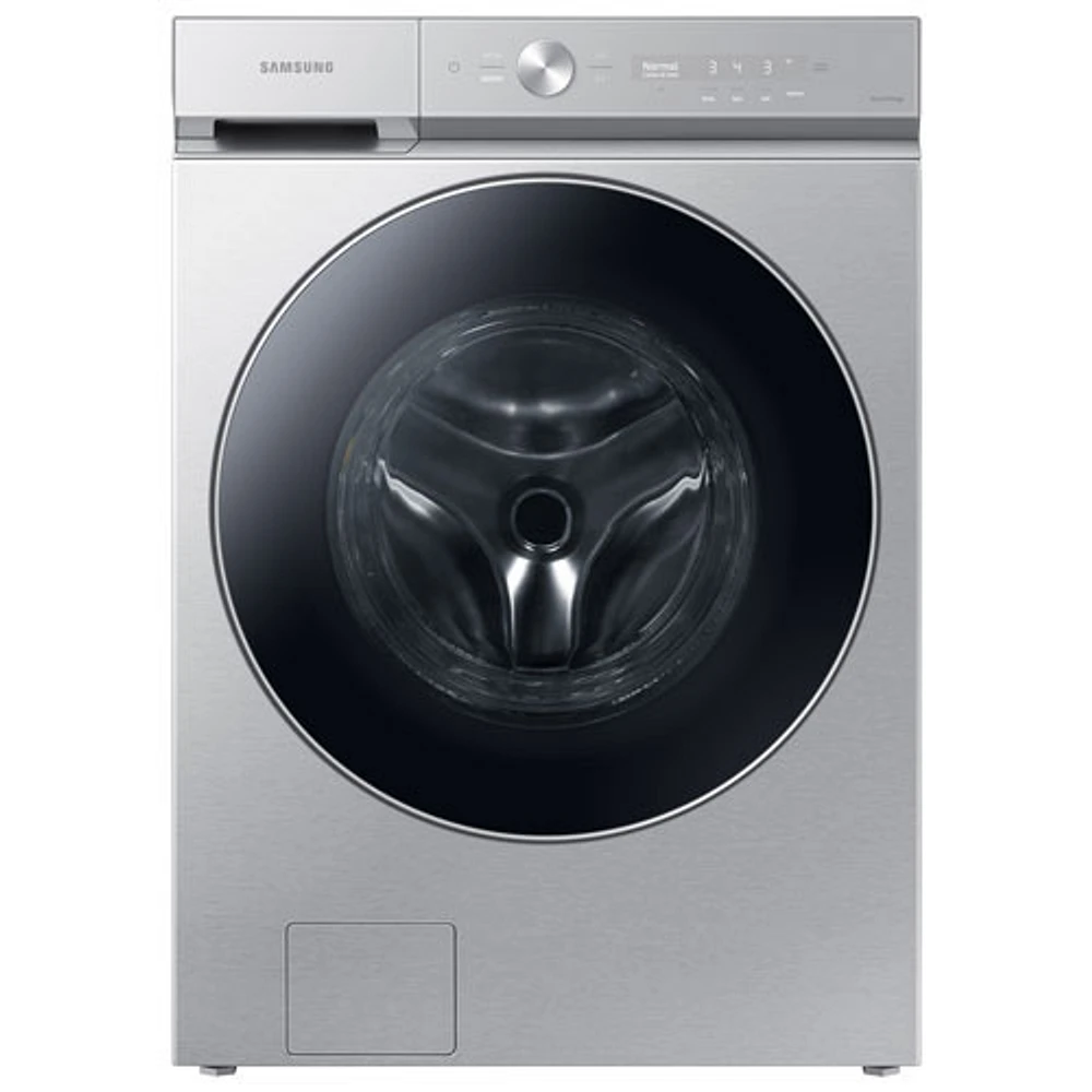 Boîte ouverte - Laveuse à vapeur à chargement frontal 6,1 pi³ Bespoke de Samsung (WF53BB8900ATUS) - Acier argent