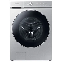 Boîte ouverte - Laveuse à vapeur à chargement frontal 6,1 pi³ Bespoke de Samsung (WF53BB8900ATUS) - Acier argent