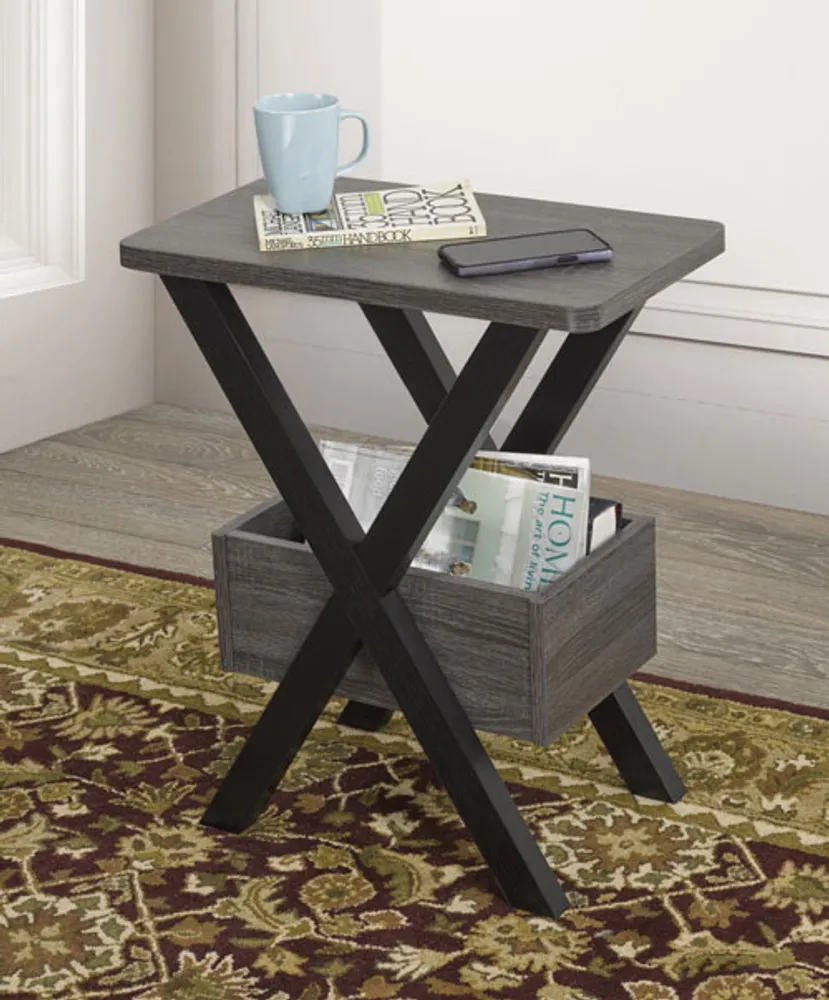 Table d'appoint contemporaine Chairside - Noir/Gris