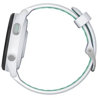 Montre intelligente Bluetooth de 42 mm Forerunner 265S de Garmin pour la course - Blanc/Neo Tropic