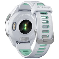 Montre intelligente Bluetooth de 42 mm Forerunner 265S de Garmin pour la course - Blanc/Neo Tropic