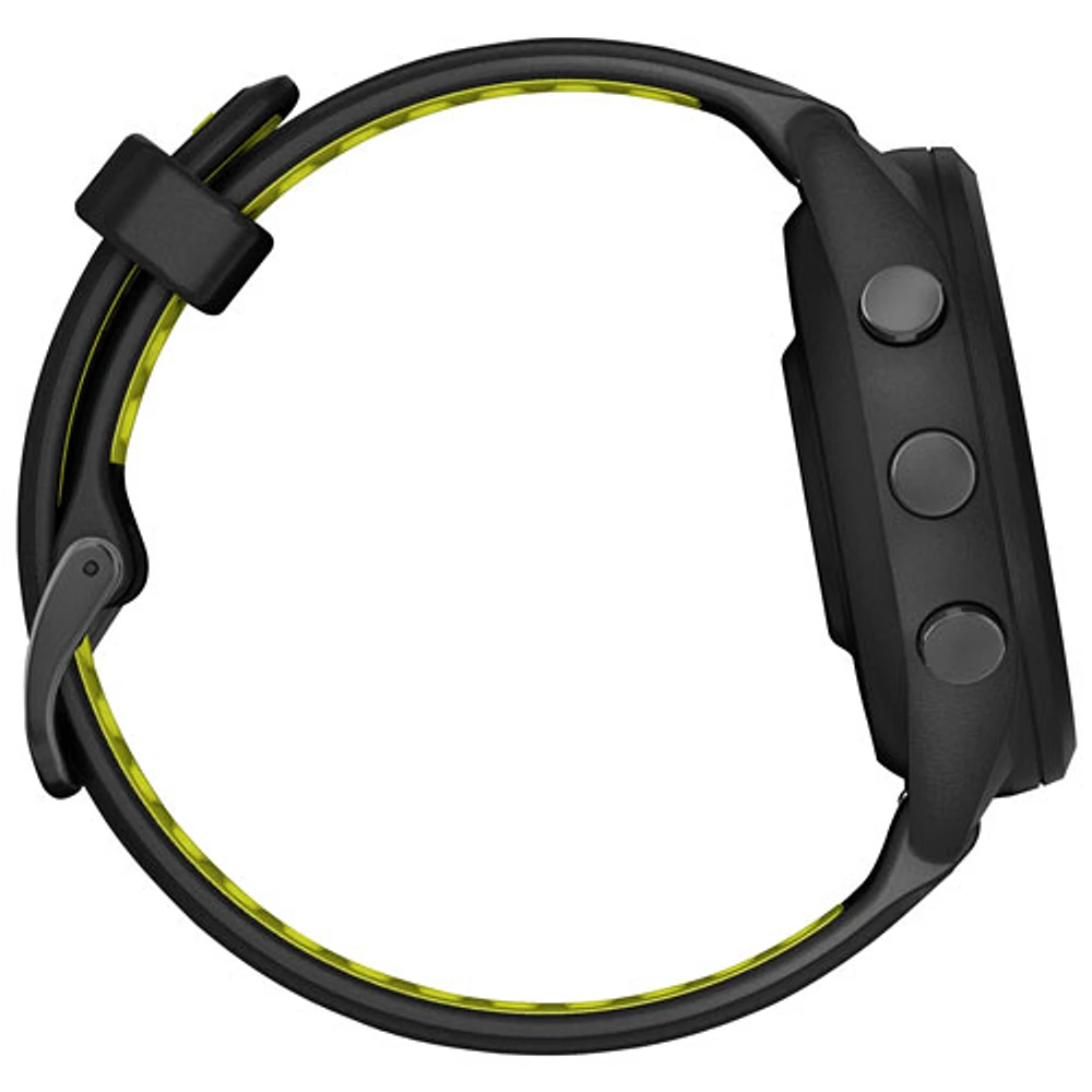 Montre intelligente Bluetooth de 42 mm Forerunner 265S de Garmin pour la course - Noir/Jaune vif