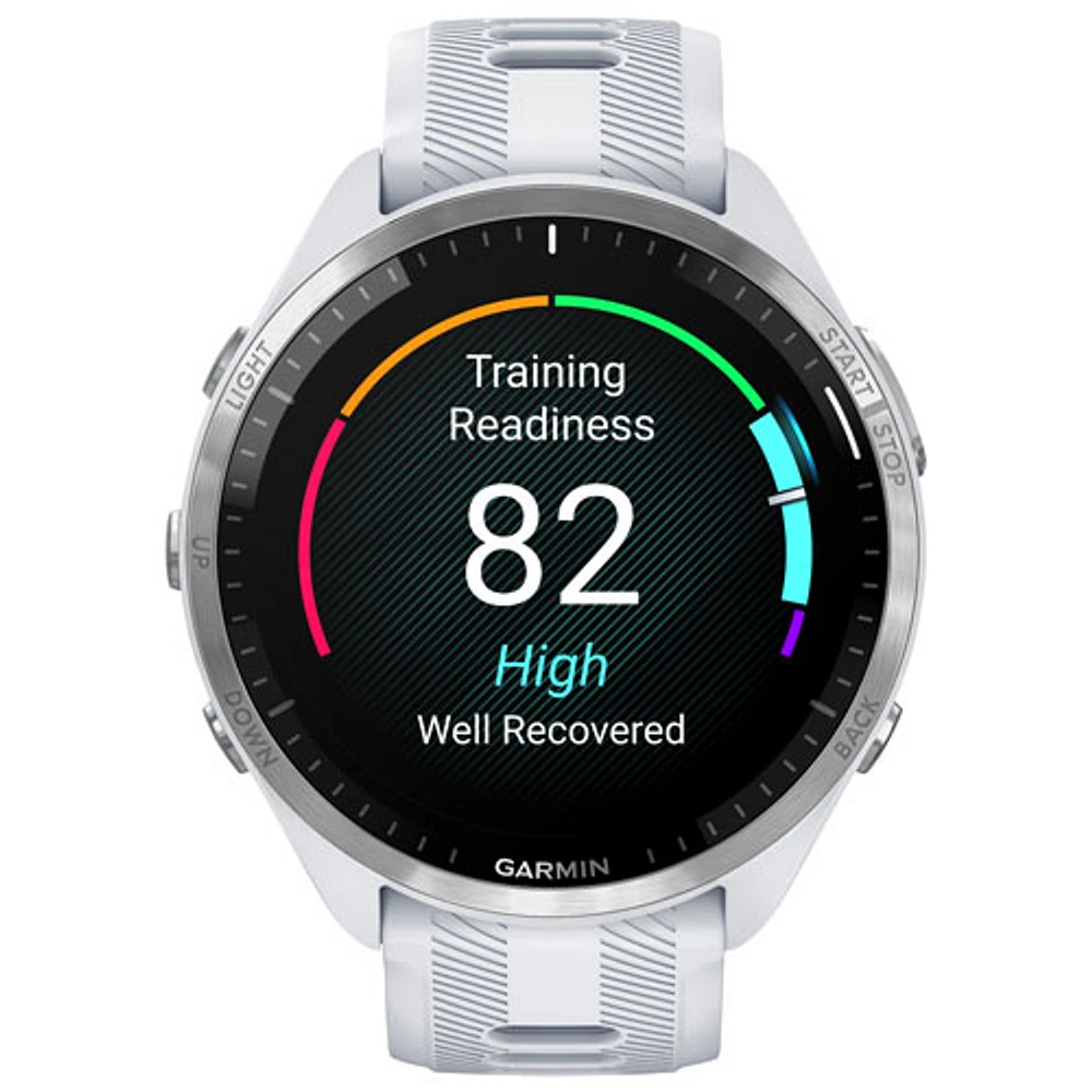 Garmin Forerunner 965 47mm Bluetooth Running Smartwatch - Whitestone/Powder Grey
