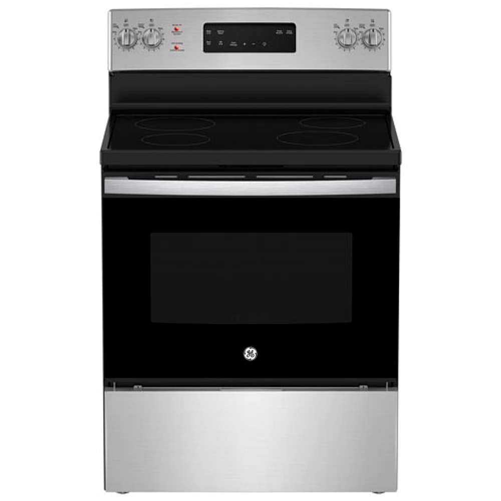 GE 30" 5.0 Cu. Ft. Self-Clean Freestanding Electric Range (JCB630SVSS) - Stainless Steel