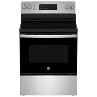GE 30" 5.0 Cu. Ft. Self-Clean Freestanding Electric Range (JCB630SVSS) - Stainless Steel