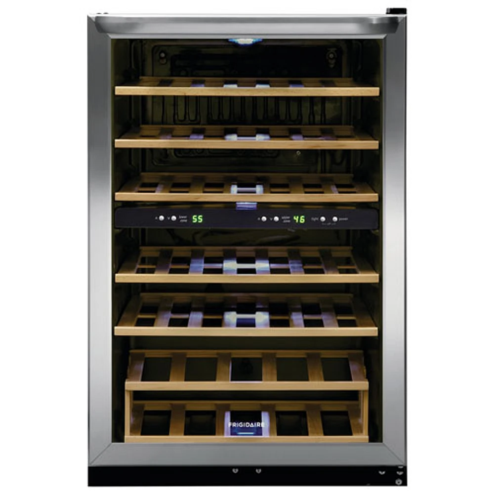 Refroidisseur à vin autonome à deux zones pour 45 bouteilles de Frigidaire (FRWW4543AS) - Inox