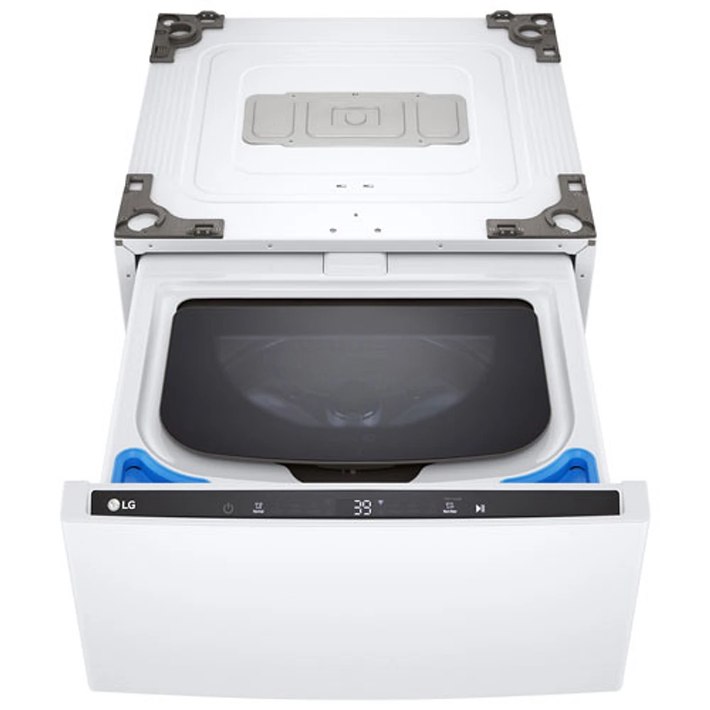 Laveuse sur socle de 1 pi³ de 27 po Sidekick de LG (WD300CW) - Blanc
