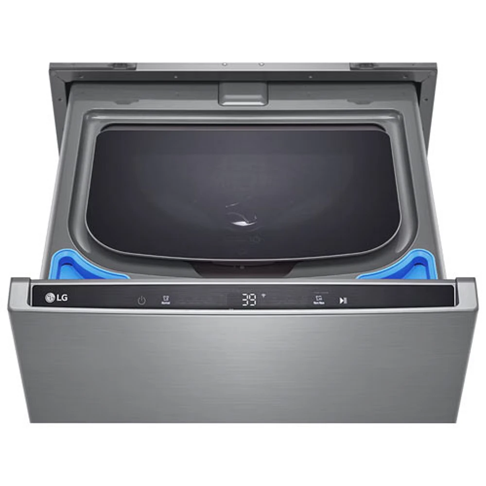 Laveuse sur socle de 1 pi³ de 27 po Sidekick de LG (WD300CV) - Acier graphite