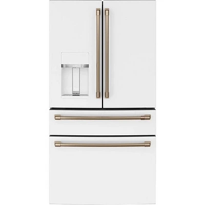 Réfrigérateur à deux portes 22,3 pi³ 36 po à distributeur d'eau/glace Café (CXE22DP4PW2) - Blanc mat