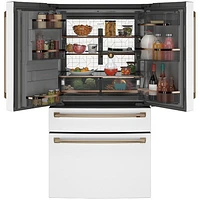 Réfrigérateur à deux portes 22,3 pi³ 36 po à distributeur d'eau/glace Café (CXE22DP4PW2) - Blanc mat