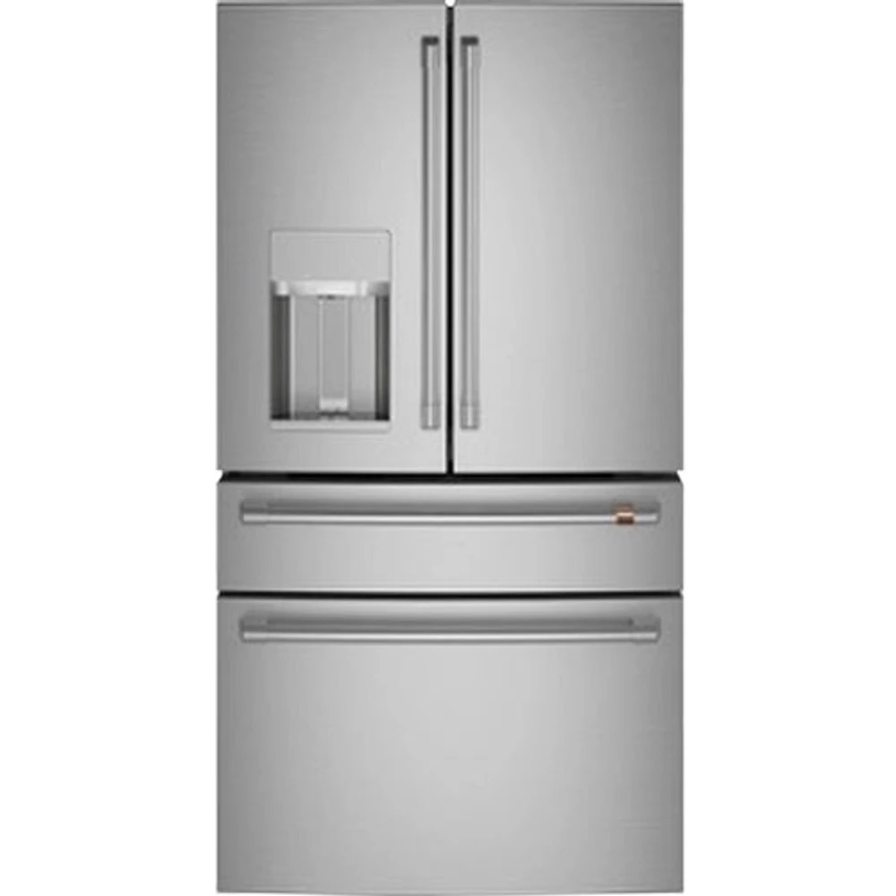 Réfrigérateur à deux portes 22,3 pi³ 36 po avec distributeur glaçons et eau Café (CXE22DP2PS1) - Inox