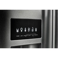 KitchenAid 36" 27 Cu Ft French Door Refrigerator w/ Water & Ice Dispenser (KRFF577KPS) -Stainless Steel