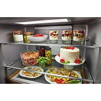 KitchenAid 36" 19.4 Cu. Ft. Counter-Depth French Door Refrigerator (KRQC506MPS) - Metallic Steel