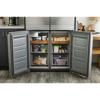 KitchenAid 36" 19.4 Cu. Ft. Counter-Depth French Door Refrigerator (KRQC506MPS) - Metallic Steel
