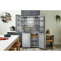 KitchenAid 36" 19.4 Cu. Ft. Counter-Depth French Door Refrigerator (KRQC506MPS) - Metallic Steel
